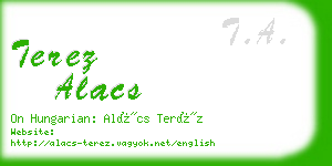 terez alacs business card